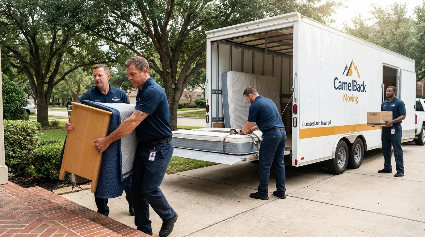 Crew loading residential truck for cross-state move from Riverdale, NJ